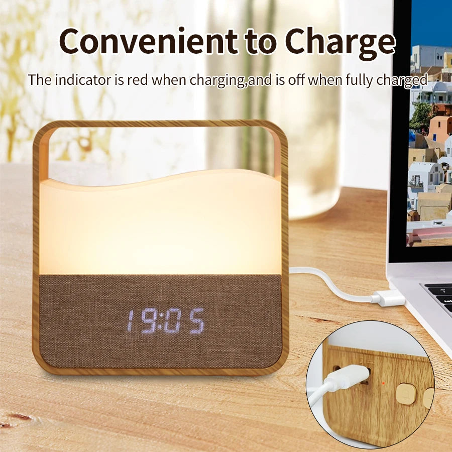 LumaGlow™ Smart Night Light – Touch LED Nachtlicht mit Wecker & Farbwechsel